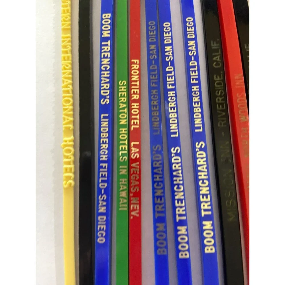 Vintage Various Hotel Swizzle Sticks Lot of 15‎ Assorted Colors